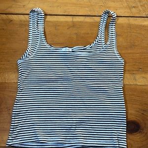 Black and white striped tank